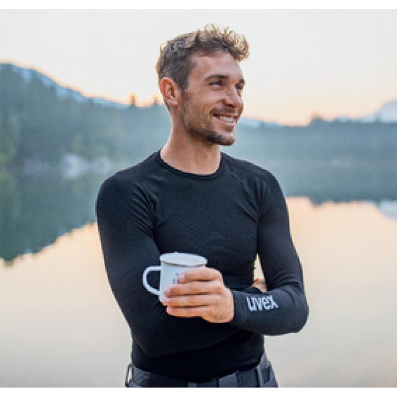 uvex T-shirt à manches longues pour homme, 3XL, noir