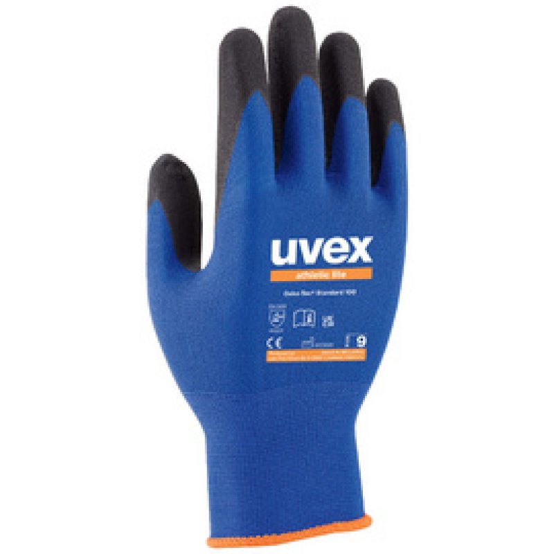 uvex Gants de travail athletic lite, bleu/anthracite, T. 6