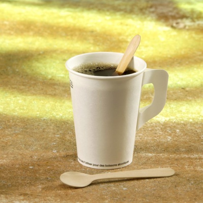 PAPSTAR Cuillère à café en bois "pure", longueur: 110 mm