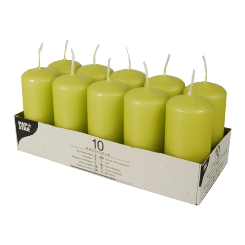 Papstar 10585 wax candle Round Green 10 pc(s)