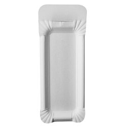 PAPSTAR Assiette carton pour saucisse "pure", blanc