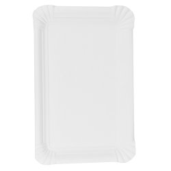 PAPSTAR Assiette en carton "pure" rectangulaire, blanc
