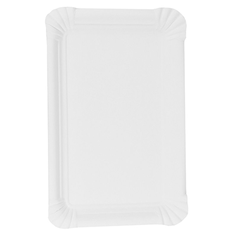 PAPSTAR Assiette en carton "pure" rectangulaire, blanc