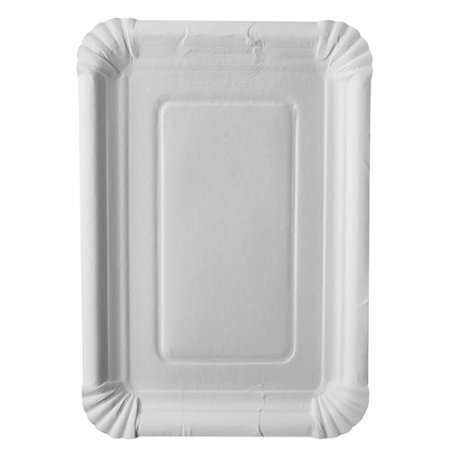 PAPSTAR Assiette en carton "pure" rectangulaire, blanc