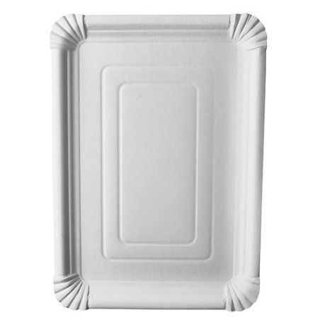 PAPSTAR Assiette en carton "pure" rectangulaire, blanc