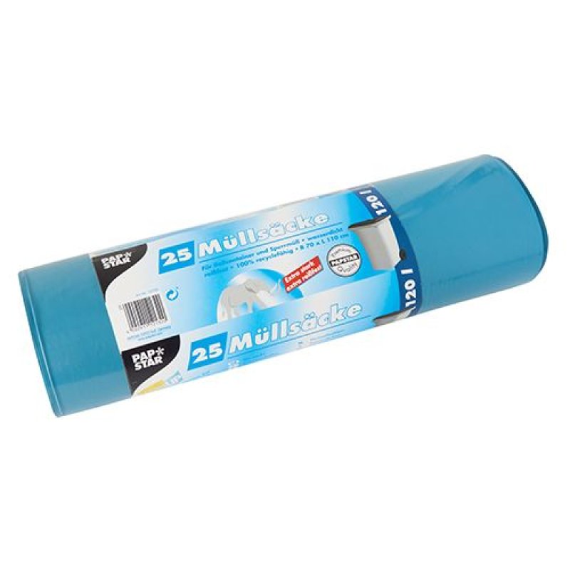 Papstar 12132 sac poubelle 120 L Bleu 25 pièce(s)