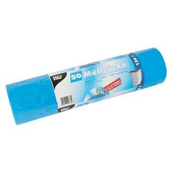 Papstar 12378 sac poubelle 120 L Bleu 50 pièce(s)