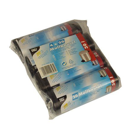 Papstar 12397 trash bag 30 L Grey 4 pc(s)