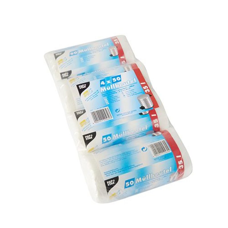 STARPAK Sac poubelle HDPE, 35 litres, transparent