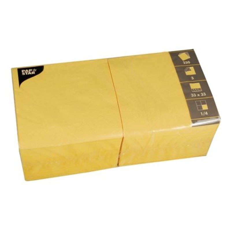 Papstar 12485 paper napkins Tissue paper Yellow 250 pc(s)