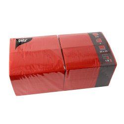 Papstar 84578 serviette et serviette de table en papier Mouchoir en papier Rouge 250 pièce(s)