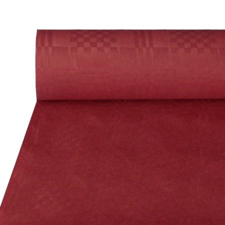 PAPSTAR Nappe damassée, (l)1,0 x (L)50 m, bordeaux