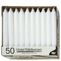 Papstar 13800 wax candle Round White 50 pc(s)