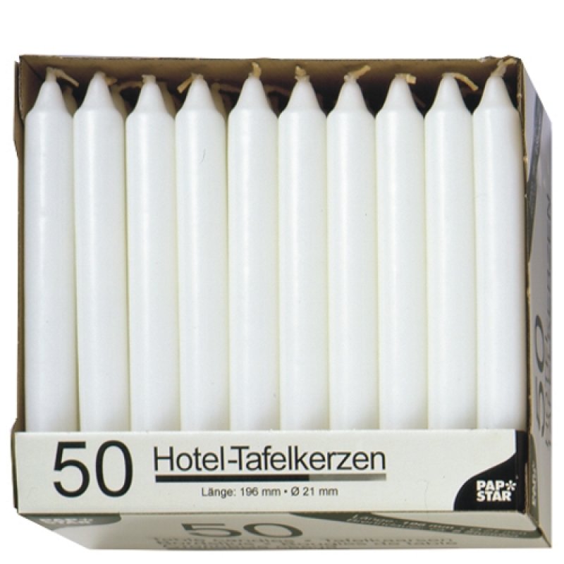 Papstar 13800 wax candle Round White 50 pc(s)