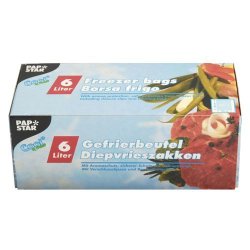 Papstar 14159 sac de stockage alimentaire 6 L 45 pièce(s) Transparent