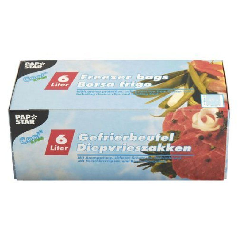 Papstar 14159 sac de stockage alimentaire 6 L 45 pièce(s) Transparent