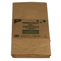 PAPSTAR Sac compostable, 240 litres, brun