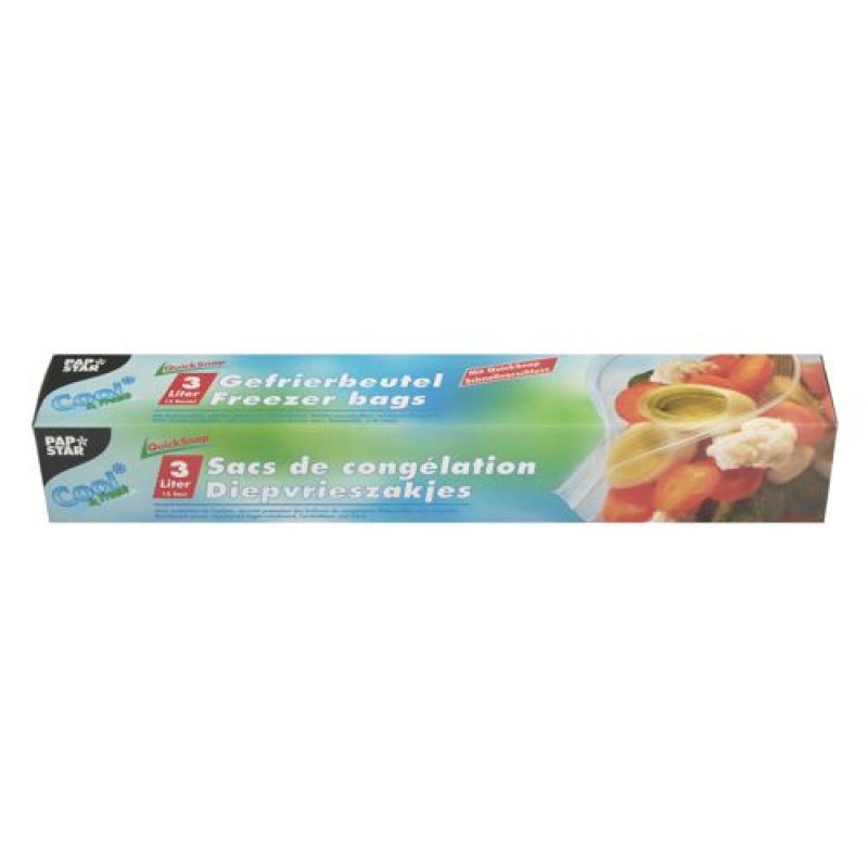 Papstar 14194 sac de stockage alimentaire 3 L 15 pièce(s) Transparent