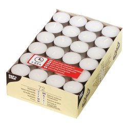 STARPAK Bougies chauffe-plat, diamètre: 39 mm, blanc