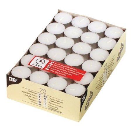 STARPAK Bougies chauffe-plat, diamètre: 39 mm, blanc