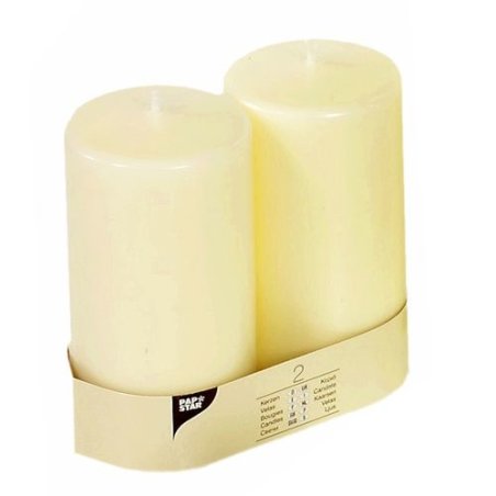 Papstar 15363 wax candle Cylinder Ivory 2 pc(s)