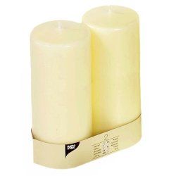 Papstar 15364 wax candle Round Ivory 2 pc(s)