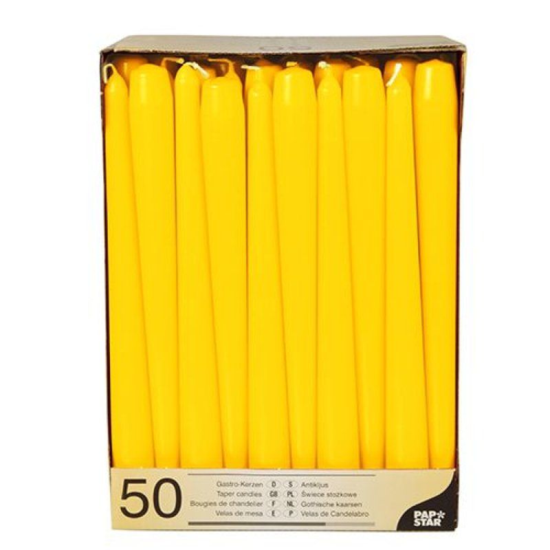 Papstar 17970 wax candle Round Yellow 50 pc(s)