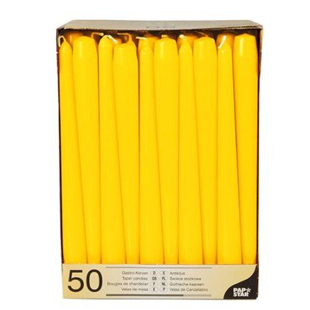 Papstar 17970 wax candle Round Yellow 50 pc(s)