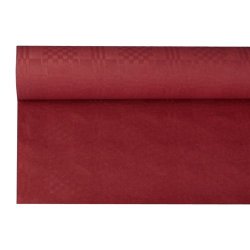 PAPSTAR Nappe damassée, (l)1,2 x (L)8 m, bordeaux
