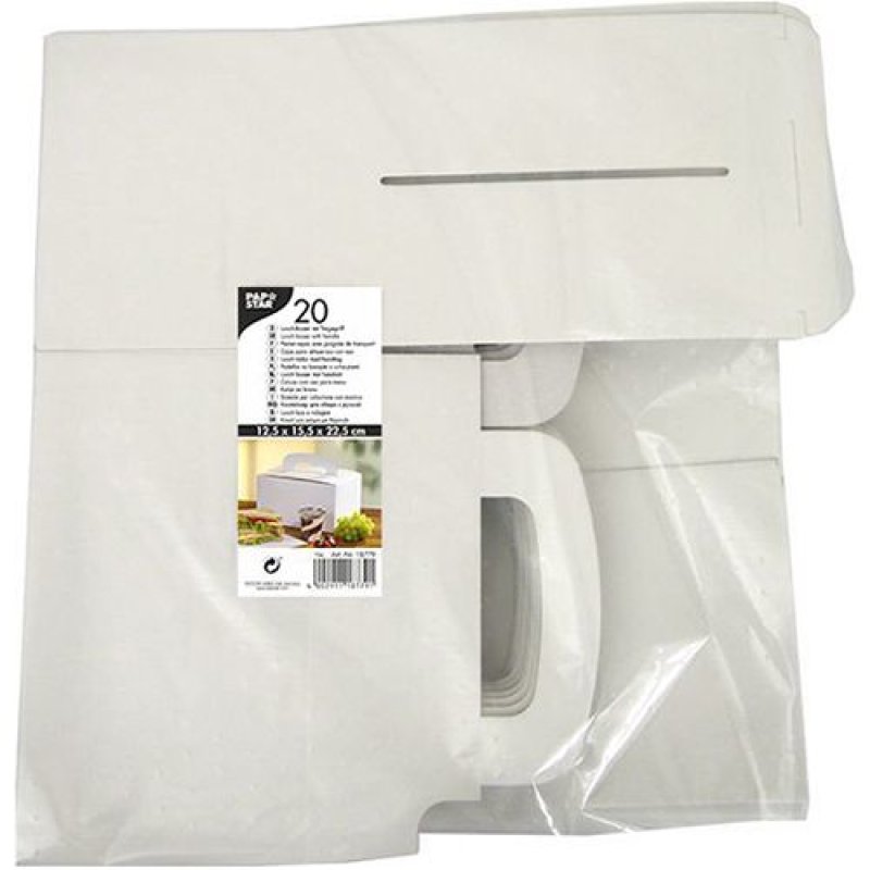 Papstar 18779 disposable food storage container Cardboard White