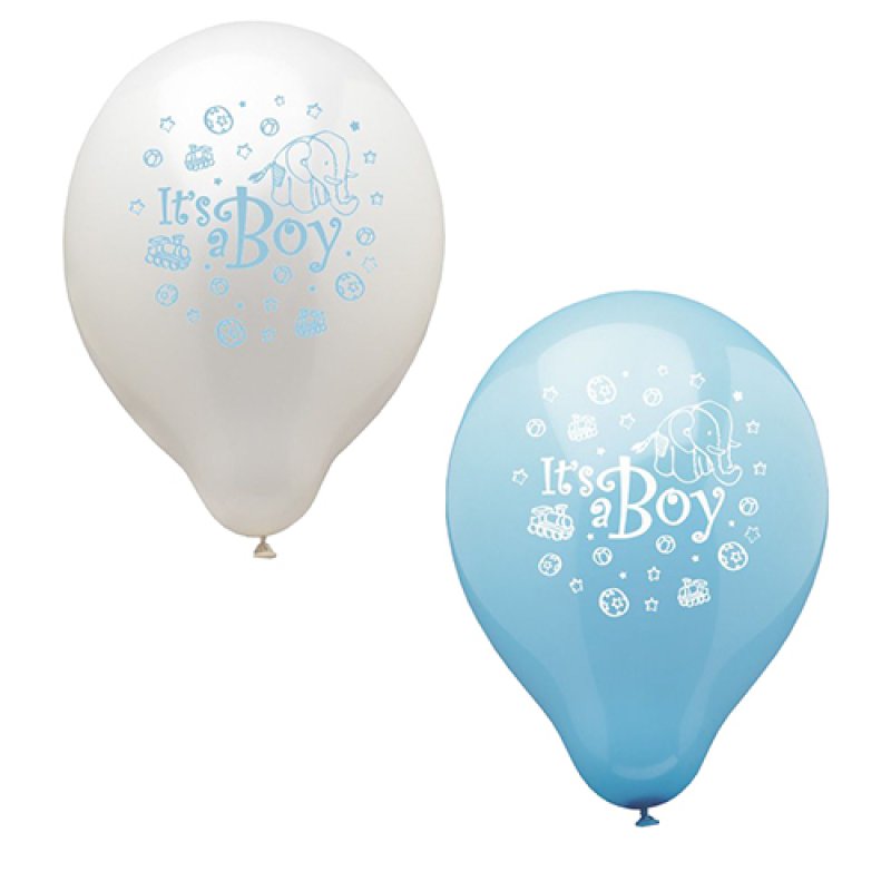 PAPSTAR Ballons de baudruche "It's a Boy",assorti bleu/blanc
