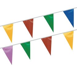 PAPSTAR Guirlande de fanions, multicolore, en film plastique