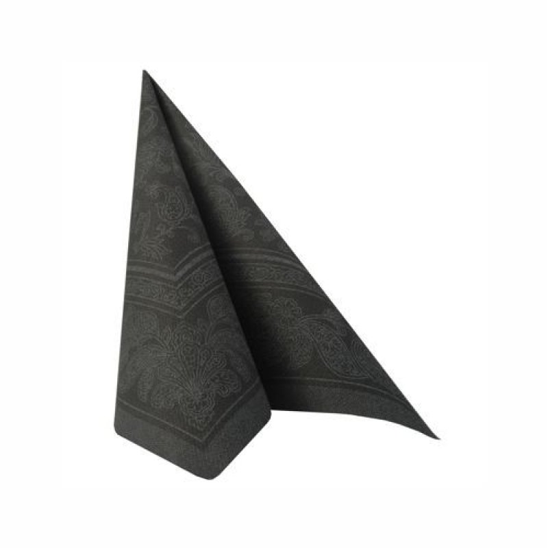 PAPSTAR Serviette "ROYAL Collection Ornaments", noir