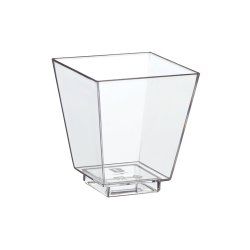Papstar PAP19988 dining bowl Finger food bowl 0.05 L Square Polystyrol Transparent 50 pc(s)