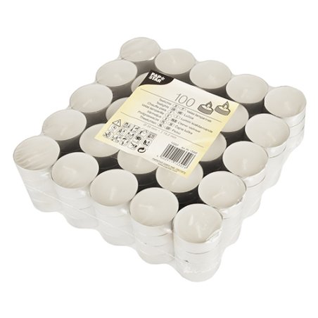 Papstar 13302 wax candle Round White 100 pc(s)
