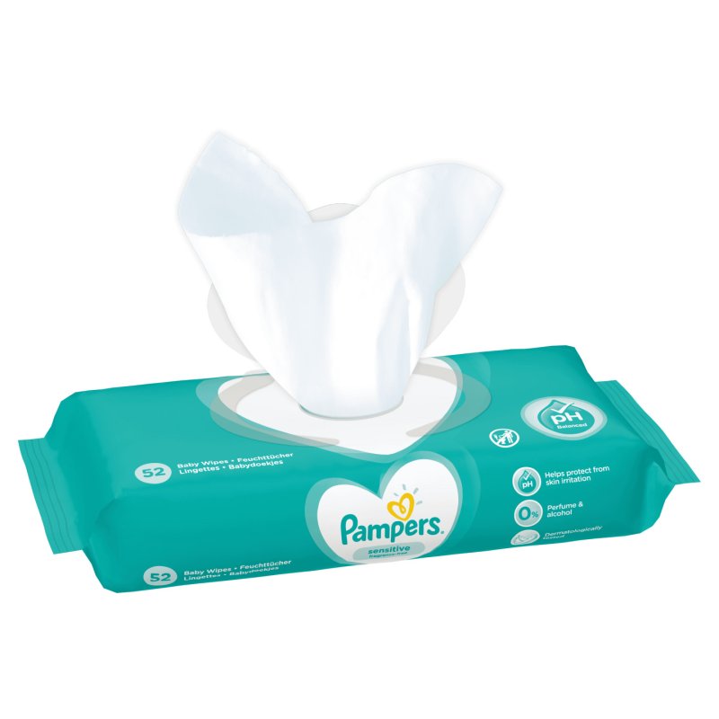 Pampers Sensitive 81687182 lingette pour bébés 52 pièce(s)