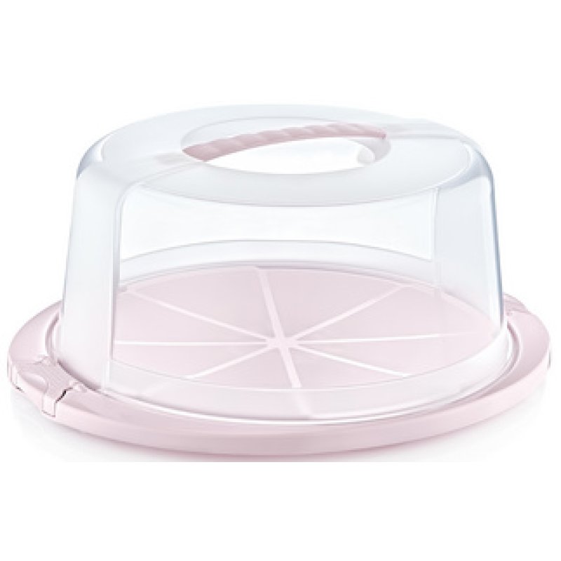 keeeper Cloche à gâteau "ricardo", rond, nordic-pink