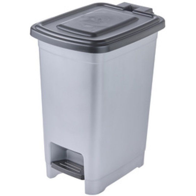keeeper Poubelle à pédale "olaf", 10 L, PP, light silver