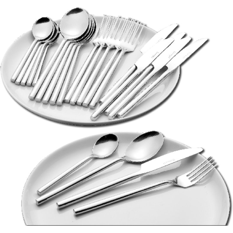 Esmeyer 142-034 kit de vaisselle 30 pièce(s) Acier inoxydable, Blanc