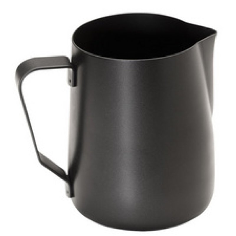 APS Pichet à lait universel, acier inoxydable noir, 0,35 l