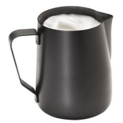 APS Pichet à lait universel, acier inoxydable noir, 0,6 l