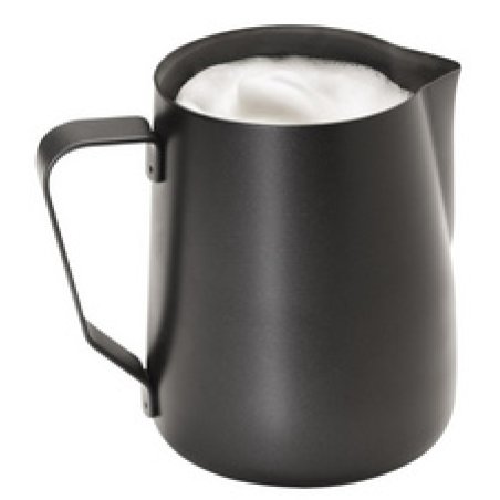 APS Pichet à lait universel, acier inoxydable noir, 0,6 l