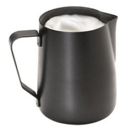 APS Pichet à lait universel, acier inoxydable noir, 0,8 l