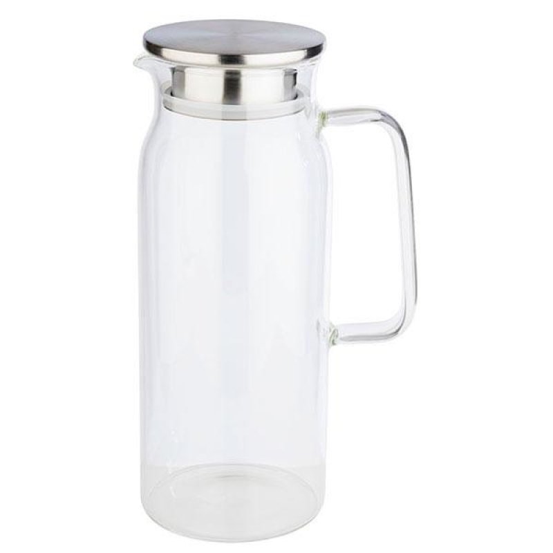 APS-Germany 10792 carafe, pichet et bouteille Verseuse 1,5 L Acier inoxydable, Transparent