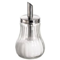 APS Sucrier, avec tube doseur, acier inoxydable/verre