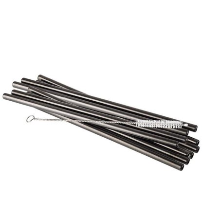APS-Germany 93384 reusable drinking straw Black Stainless steel 10 pc(s)