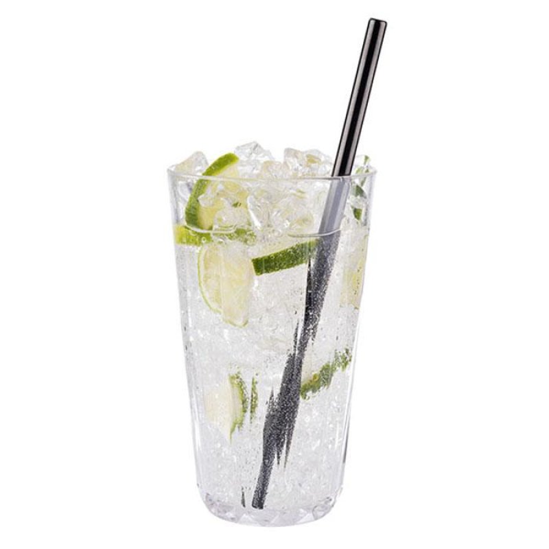 APS-Germany 93384 reusable drinking straw Black Stainless steel 10 pc(s)