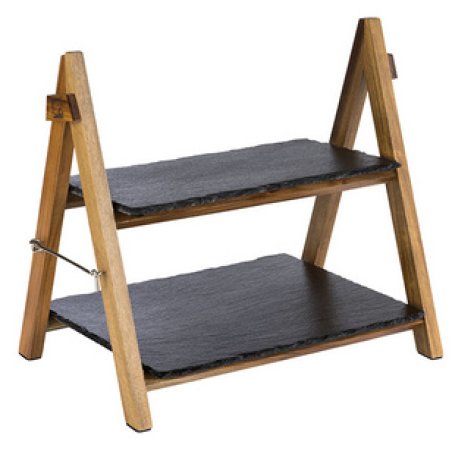 APS Présentoir de buffet, 2 étages, pliable