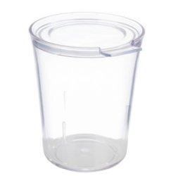 APS Gobelet avec couvercle SUPER CUP, 16 pièces, transparent