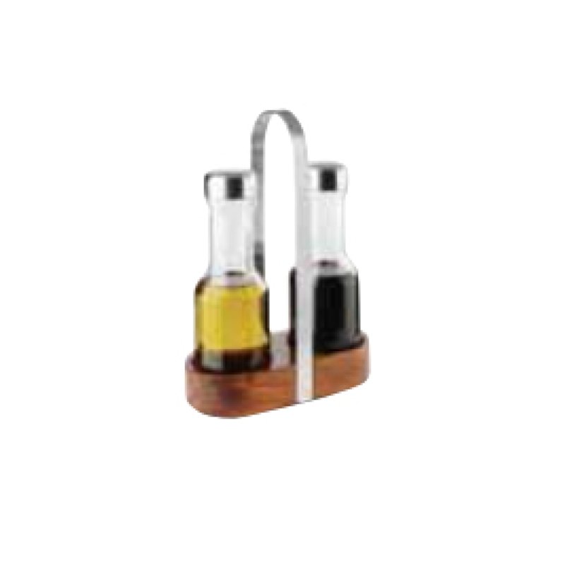 Paderno 42929-02 oil/vinegar dispenser Bottle Glass, Metal Brown, Silver, Transparent